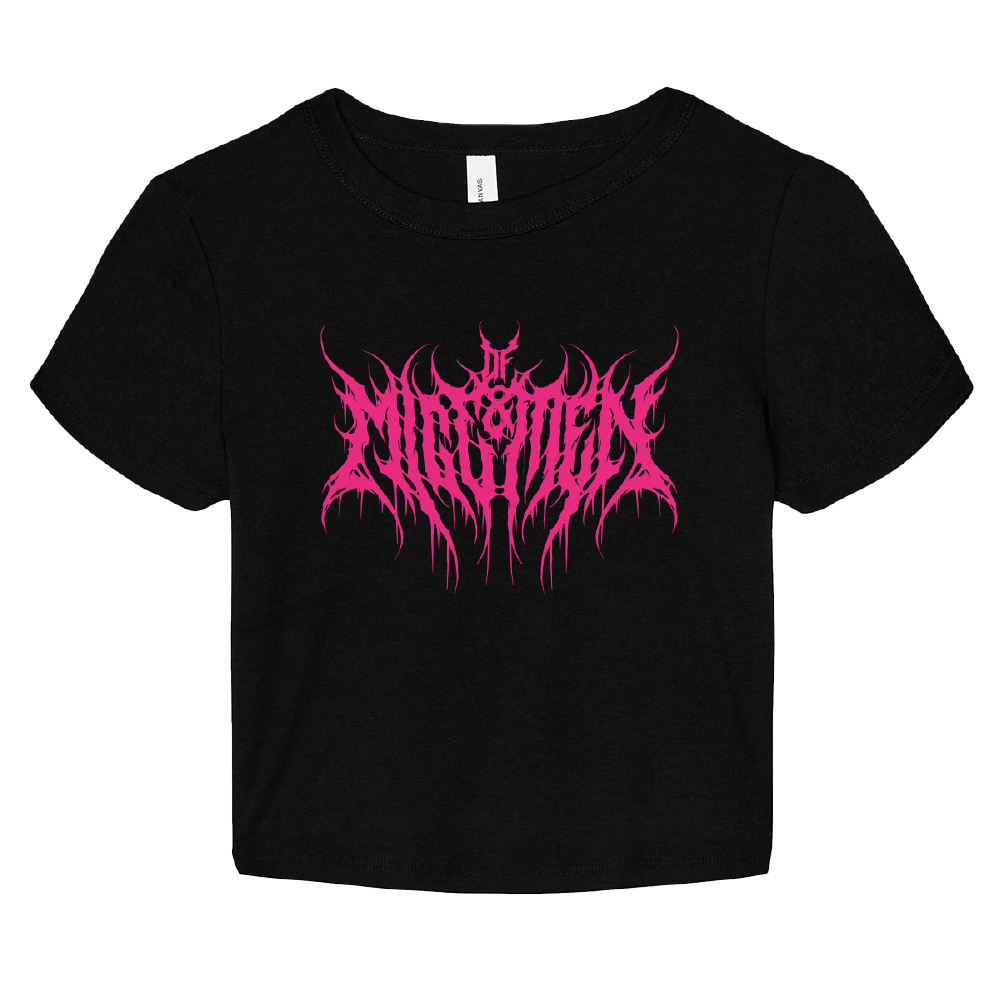 METAL LOGO CROP TEE BLACK
