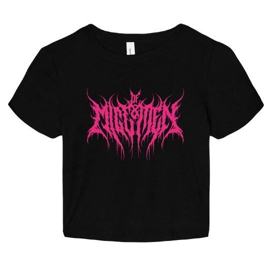 METAL LOGO CROP TEE BLACK