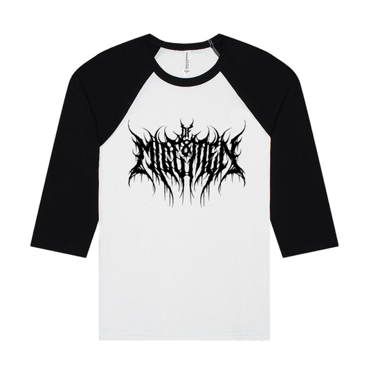 METAL RAGLAN TEE WHITE/BLACK